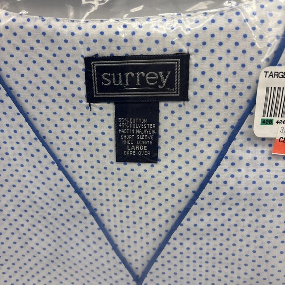 New Old Stock Surrey Pajamas Mens Size L Short Sleeve Knee Length PJs 1990s - Picture 2 of 6